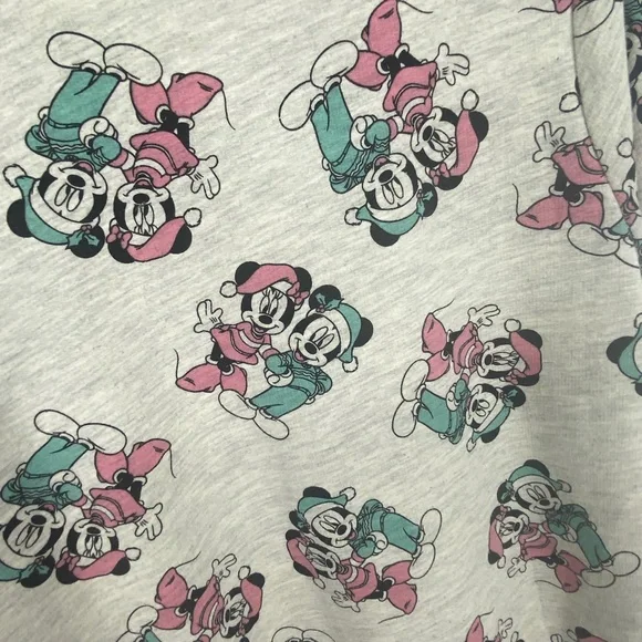 Women's Juniors Disney Mickey Minnie Mouse Christmas Holiday Sweatshirt LRG 765 - Picture 5 of 6